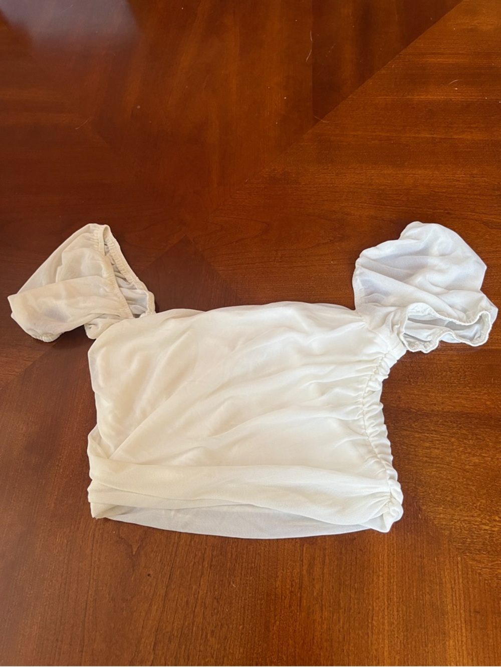 Princess Polly White Puff-Sleeve Cropped Top